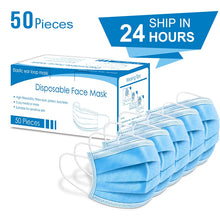 Load image into Gallery viewer, 50pcs Face Masks 3 Layer In Stock Mouth Mask
