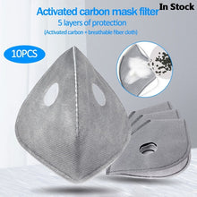 Load image into Gallery viewer, Fast Delivery 10pcs 4/5 layers Activated Carbon Anti Dust Mouth KN95 Face Mask
