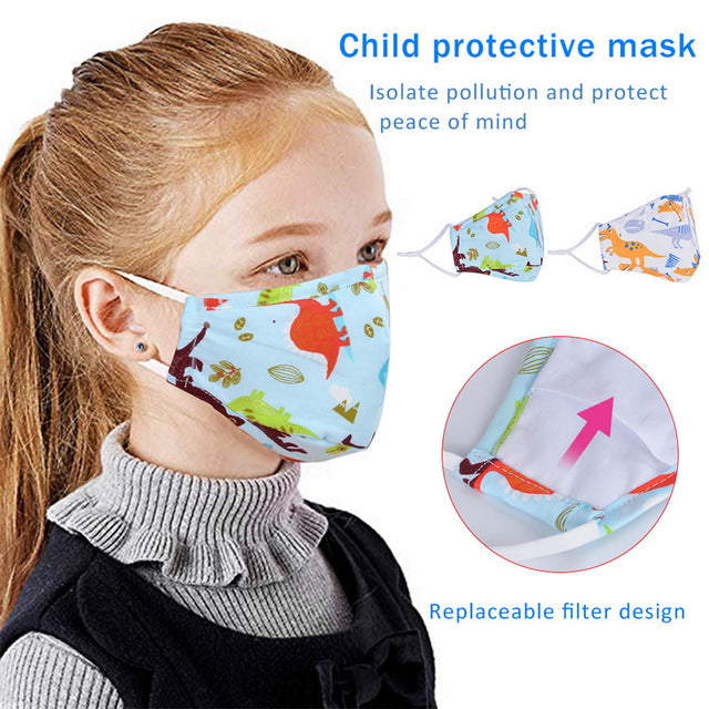 Kids Cartoon Mouth Mask Printing Dustproof Breathable PM2.5 Face Mask