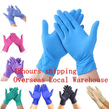 Load image into Gallery viewer, 100PCS Black Disposable Gloves Latex Dishwashing Kitchen Work
